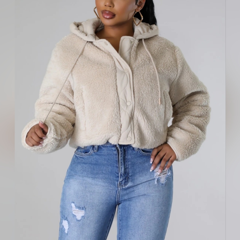 039.  Sherpa Crop Jacket